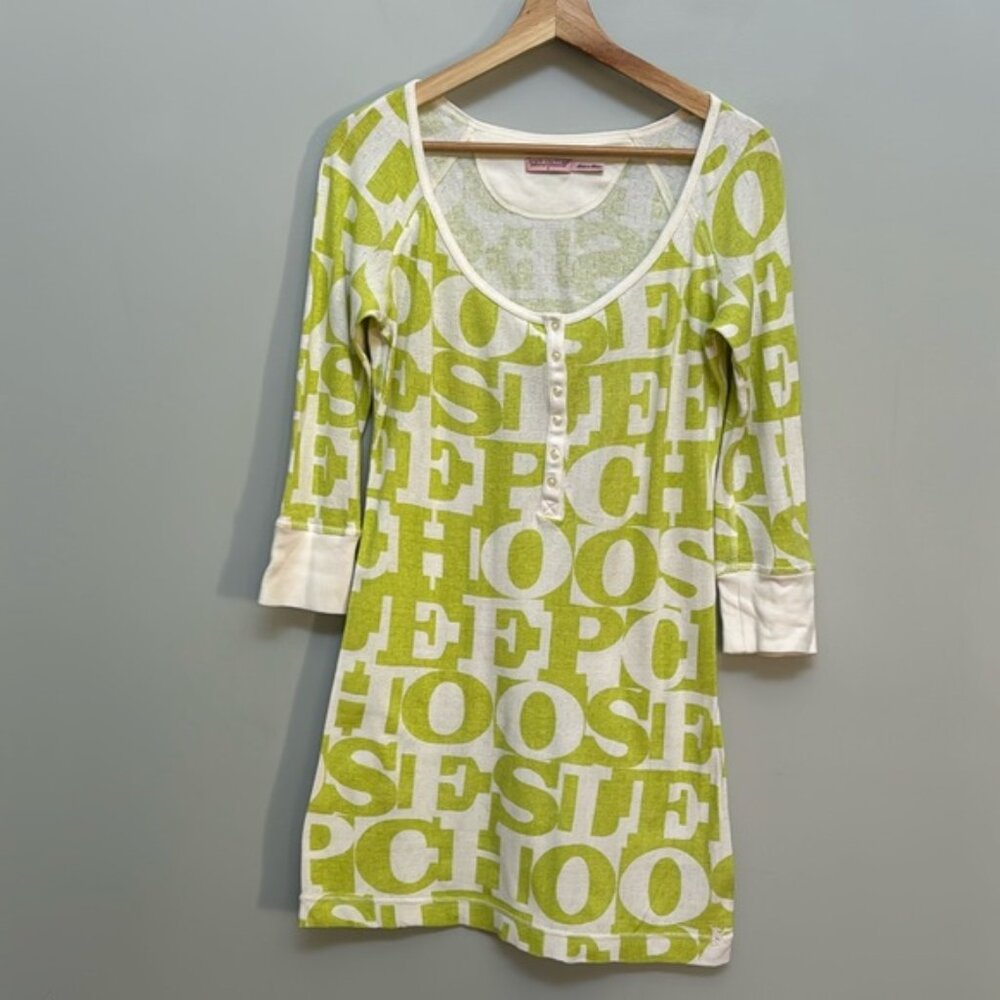 Juicy Couture Green/Cream Mini Dress Size S